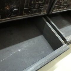 ジモティ来店特価!!!　アンティーク台　ブラック　　J-764の画像