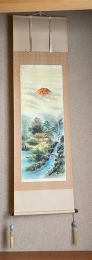 掛け軸　一四徳図　七福神　赤富士
