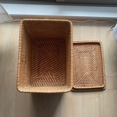 無印 ラタンバスケット 特大の画像