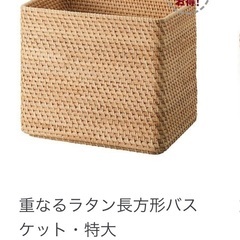 無印 ラタンバスケット 特大