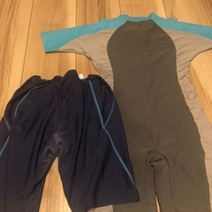 Adidas アディダス 140-160 男の子 水着 セット 帽子、ゴーグル、の画像