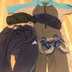 Adidas アディダス 140-160 男の子 水着 セット ...