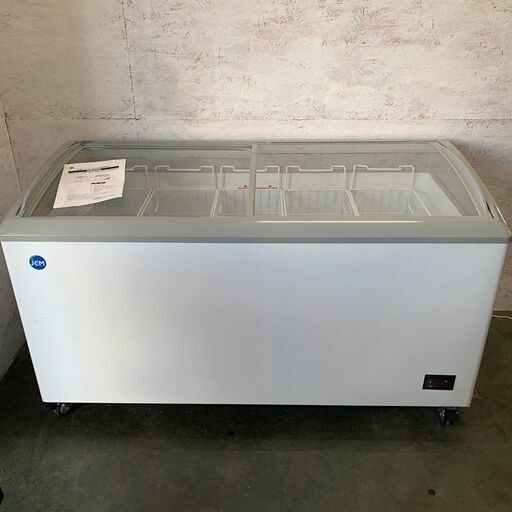 【JCM】 ジェーシーエム 業務用 冷凍ショーケース ラウンド扉 LED照明付き 冷凍庫 ストッカー JCMCS-330L 2019年製