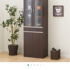 食器棚 ニトリ ダークブラウン