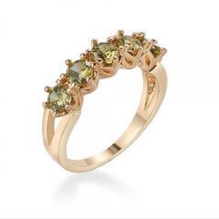 ▼j→→→m16-33  エメラルドＣＺ立て爪５石パヴェリングの画像