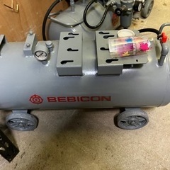 200V 単相！コンプレッサー　超強力　ベビコン　業務用　サブタンクつきの画像