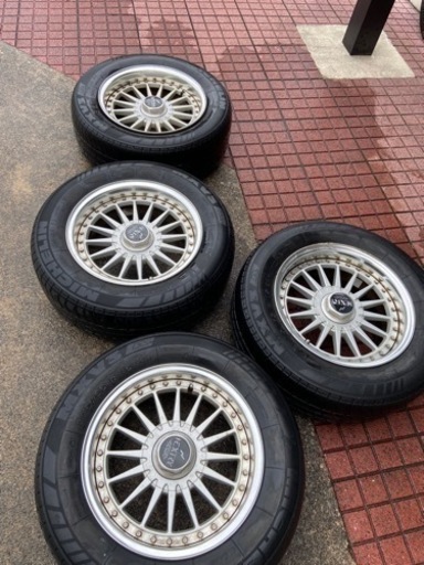 【終了しました】15インチアルミ 深リム  （タイヤは溝なしで使用不可）
