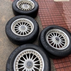 【終了しました】15インチアルミ 深リム  （タイヤは溝なしで使...