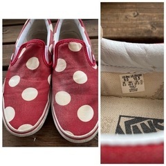 VANS  スリッポン　水玉模様　かわいい　27cmの画像