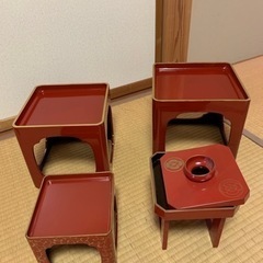 婚礼用？　朱塗り　台