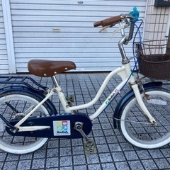 【16インチ子供自転車】変速なし　前後タイヤ新品❗️サイドスタン...