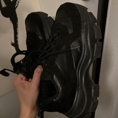 厚底スニーカー　ブラック