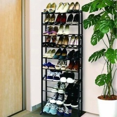 未使用 シューズラック スリム 靴箱 10段 30足収納の画像