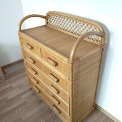 【決まりました!!】早い者勝ち❤　籐のタンス　収納タンス　洋服タンスの画像