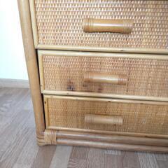 【決まりました!!】早い者勝ち❤　籐のタンス　収納タンス　洋服タンスの画像