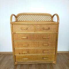【決まりました!!】早い者勝ち❤　籐のタンス　収納タンス　洋服タンス