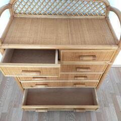 【決まりました!!】早い者勝ち❤　籐のタンス　収納タンス　洋服タンスの画像