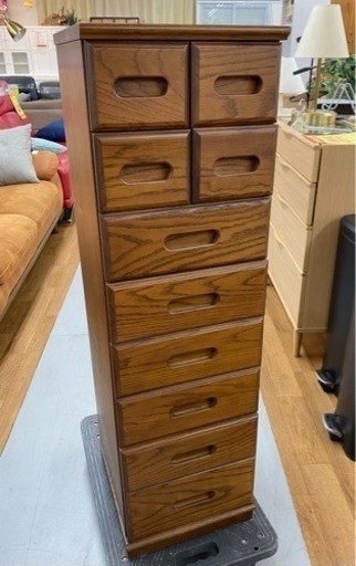 R223 渡部木工 小物入れスリムタンス、8段、幅32cm