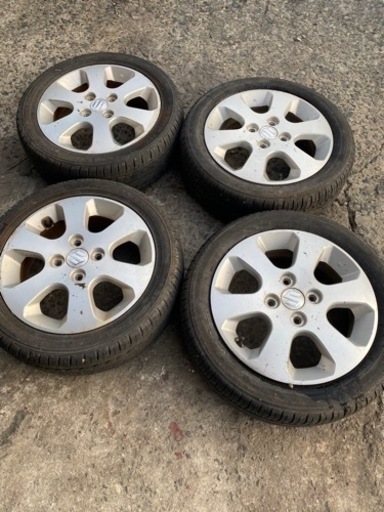 MH21ワゴンＲ純正アルミホイールタイヤセット