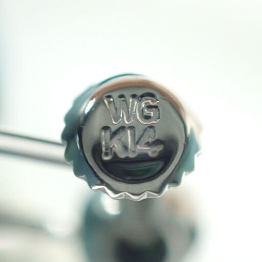 E560 イヤリング K14WG パール 真珠 7.2mm 総重量1.9g