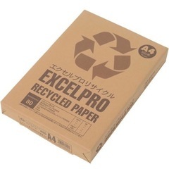 APP 再生コピー用紙 エクセルプロリサイクル A4 白色度82% 古紙100%  紙厚0.09mm 1500枚(500枚×3冊)の画像