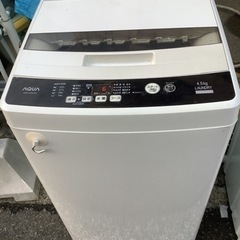 引渡し済　AQUA4.5kg全自動洗濯機　AQW-S45EC（W）の画像