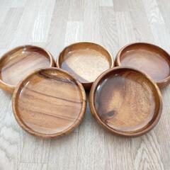 【決まりました!!】木製　お皿　プレート　アカシア？　カトラリー　フォーク　15点セットの画像