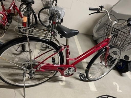 【日吉駅周辺】赤自転車(27インチ)