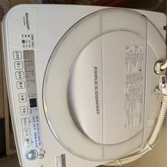 話し中、シャープ洗濯機の画像