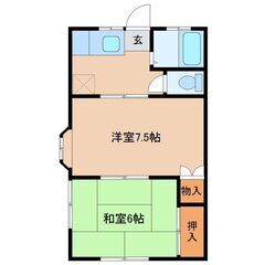求名駅徒歩10分の2Kアパート(1階/101号室) - 東金市