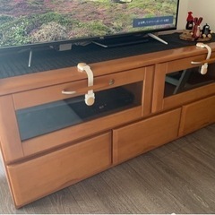 【無料でお譲りします】木製テレビ台の画像