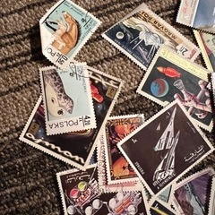 外国使用済み切手　約50枚の画像