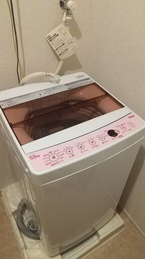 ハイアール　洗濯機　ピンク　JW−C55CK　5.5kg　2018年製造