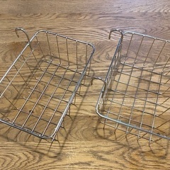 ＊ワイヤーステンレスフック付収納２個セット＊