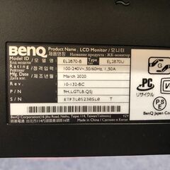 【愛品館江戸川店】BENQ 2020年製 EL2870-B 4K対応 28型液晶PCモニター ID：131-019523-007
