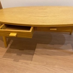 ローテーブル　木製　引き出し付き　の画像