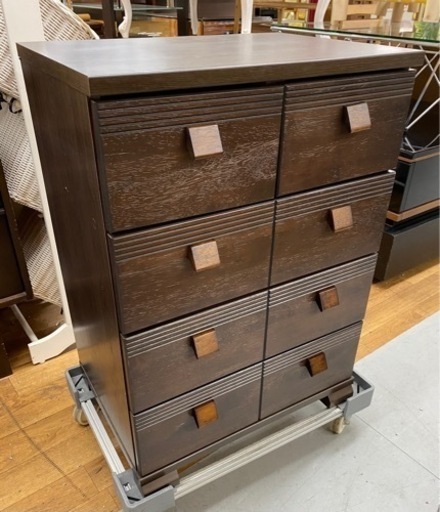 R433 チェスト 幅58.6cm 木庵 サイドチェスト引出しタイプ 和室 モダン 和家具 リビング 畳部屋  MOK-8060H 収納 引出し収納 浮造り家具 モダン和家具シリーズ 美品