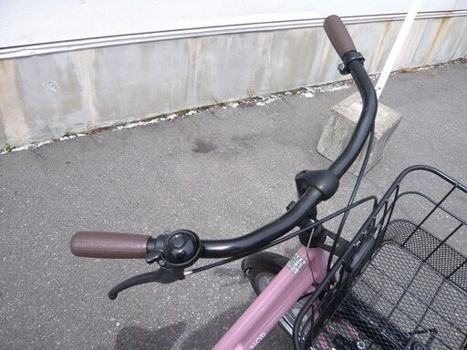 自転車 カゴ付き 27インチ ピンク 切替無 ライト付き 中古 苫小牧西店
