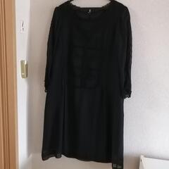 シルク　ドレス　ワンピース　ブラック