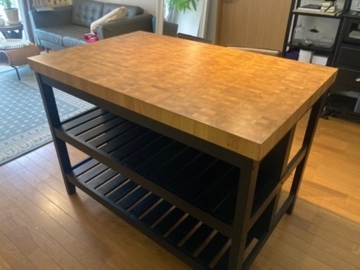 【取りに来ていただける方限定】IKEA VADHOLMA ヴァドホルマ アイランドキッチン テーブル