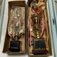 トロフィー、2個セット