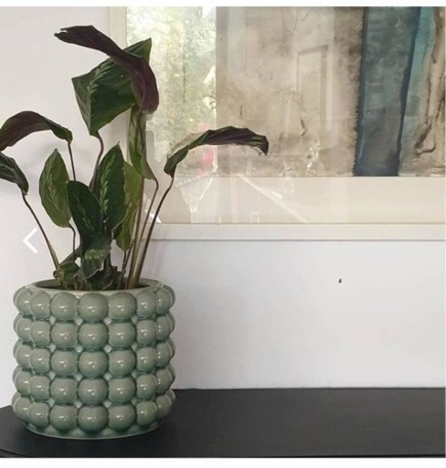 バブルプランター　H\u0026M HOME ストーンウェア製　プランター　植物　グリーン　インテリア　あしゃれ