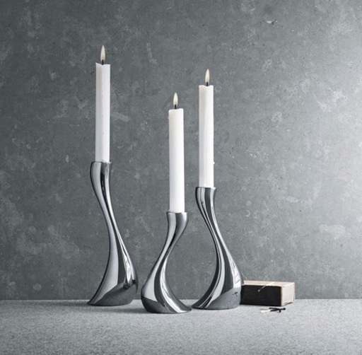   ジョージジェンセン　キャンドルホルダー　おしゃれ　デンマークブランド　3個セット