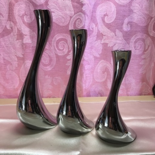 GEORG JENSEN ジョージジェンセン　キャンドルホルダー　おしゃれ　デンマークブランド　3個セット