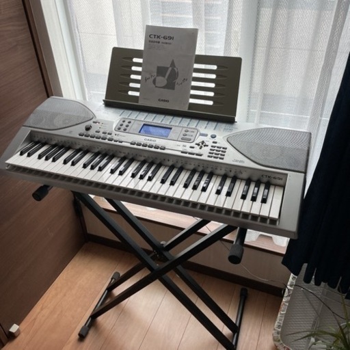 お得セット！CASIO CTK−691 電子ピアノ キーボード 取説 スタンド付