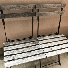 屋外チェア　ガーデンチェア　2脚