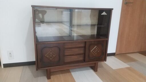昭和レトロな茶箪笥 飾り棚 和家具 古家具 インテリア アンティーク