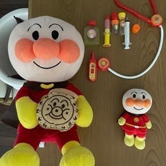 【お取引き中】アンパンマン　ドクターとお世話セット　おまけのアンパンマンぬいぐるみの画像