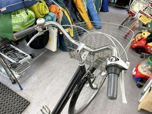 26インチ ノーパンク 自転車 内装3段変速 カゴ 荷台付き LEDライト パンクレス ママチャリ 札幌市手稲区