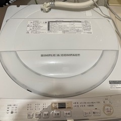 シャープ　全自動洗濯機　6kg 2019年製 動作OK